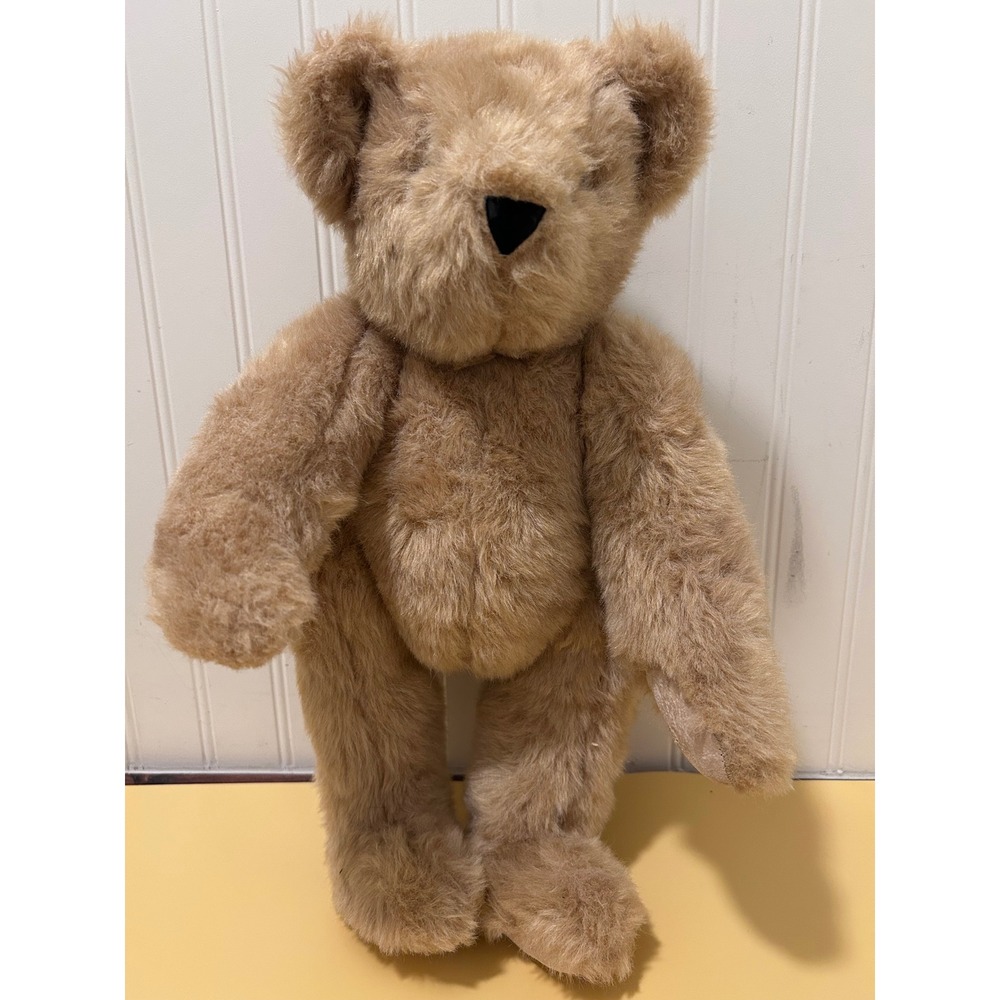 Vermont Teddy Bear Plush Unisex 15in Tan Good Vintage 1992 Jointed Classic